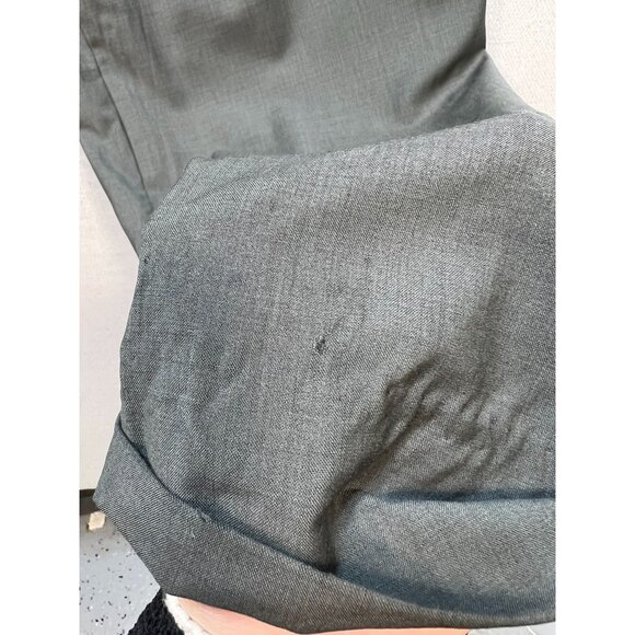 Roberto Villini Men's Pleated Dress Pants Cuffed Hem Size 46 Gray Solid Pockets - Picture 9 of 15